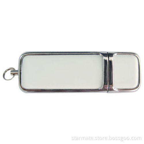 Leather USB Flash Drive, Sized 68 x 22.5 x 11.3mm, Silkscreen Printing